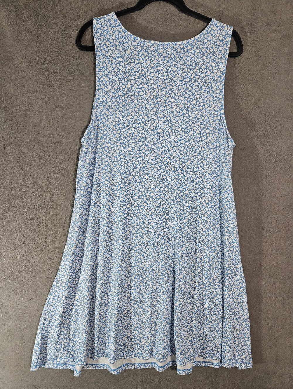 NWT Old Navy Womens XL Maxi Dress Sleeveless Stretch Blue Floral Cottagecore - Picture 9 of 9